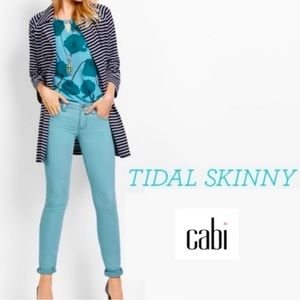 Cabi Tidal Curvy Skinny Jeans | Light Turquoise | Size 8 | #5170
